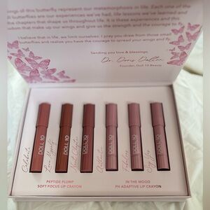 Doll 10 Lip Crayon Set - Pink and Brown Shades
